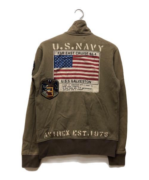AVIREX（アヴィレックス）AVIREX (アヴィレックス) スタンドガンスタンドジップジャケット ブラウン サイズ:Mの古着・服飾アイテム