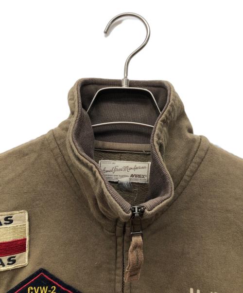 AVIREX（アヴィレックス）AVIREX (アヴィレックス) スタンドガンスタンドジップジャケット ブラウン サイズ:Mの古着・服飾アイテム