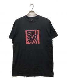 stussy（ステューシー）の古着「ロゴプリントTシャツ」｜ブラック
