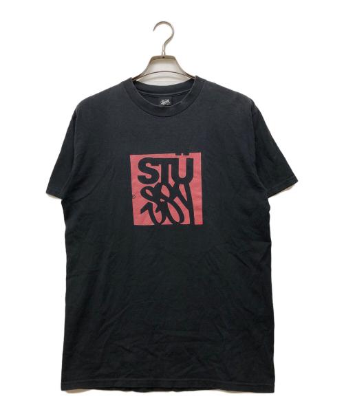 stussy（ステューシー）stussy (ステューシー) ロゴプリントTシャツ ブラック サイズ:Mの古着・服飾アイテム