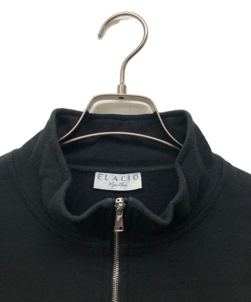 ELACIO（エラシオ）ELACIO (エラシオ) ハーフジップスウェット ブラック サイズ:6の古着・服飾アイテム