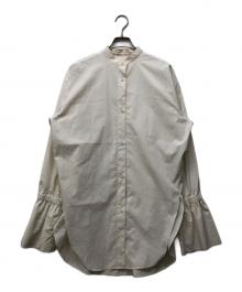 TODAYFUL（トゥデイフル）の古着「Gather Sleeve Typewriter Blouse」｜ホワイト