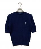 RALPH LAURENラルフローレン）の古着「半袖ニット」｜ネイビー