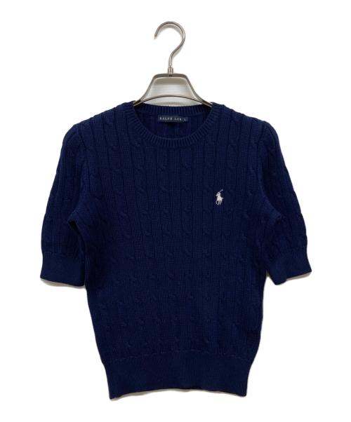 RALPH LAUREN（ラルフローレン）RALPH LAUREN (ラルフローレン) 半袖ニット ネイビー サイズ:Lの古着・服飾アイテム