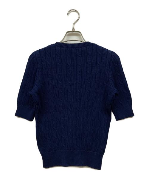 RALPH LAUREN（ラルフローレン）RALPH LAUREN (ラルフローレン) 半袖ニット ネイビー サイズ:Lの古着・服飾アイテム