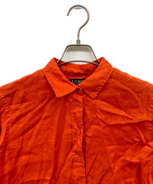 LAUREN RALPH LAUREN（ローレン ラルフ ローレン）LAUREN RALPH LAUREN (ローレン ラルフ ローレン) リネンシャツ オレンジ サイズ:Sの古着・服飾アイテム