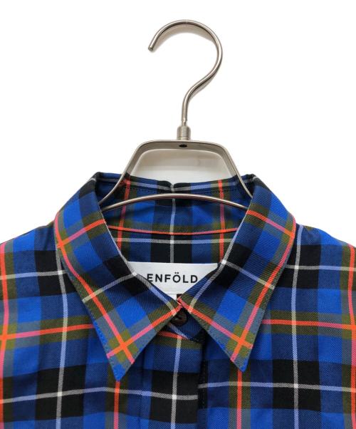 ENFOLD（エンフォルド）ENFOLD (エンフォルド) 5分袖シャツ ブルー サイズ:38の古着・服飾アイテム