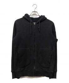 DIESEL（ディーゼル）の古着「メッシュジップパーカー」｜ブラック