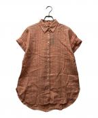 LAUREN RALPH LAURENローレン ラルフ ローレン）の古着「半袖シャツ」｜オレンジ