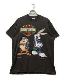 WILD OATS×HARLEY-DAVIDSON（ワイルド オーツ×ハーレーダビッドソン）の古着「プリントTシャツ」｜ブラック