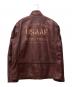AVIREX (アヴィレックス) AGED WAPPEN STAND ZIP RIDERS ワインレッド サイズ:2XL：30000円