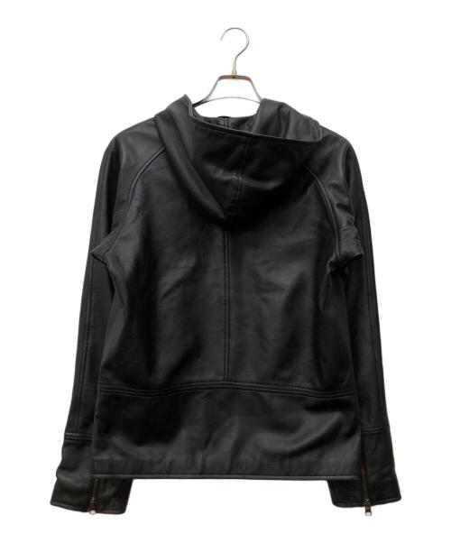 JTP LEATHER（ジェイティーピーレザー）JTP LEATHER (ジェイティーピーレザー) フーデッドレザージャケット ブラック サイズ:Mの古着・服飾アイテム