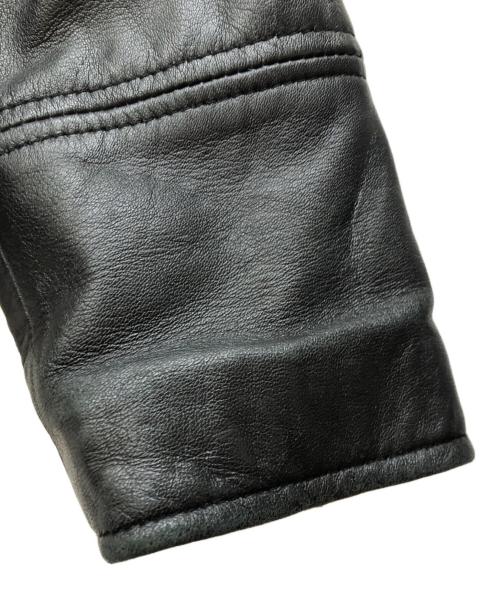 JTP LEATHER（ジェイティーピーレザー）JTP LEATHER (ジェイティーピーレザー) フーデッドレザージャケット ブラック サイズ:Mの古着・服飾アイテム