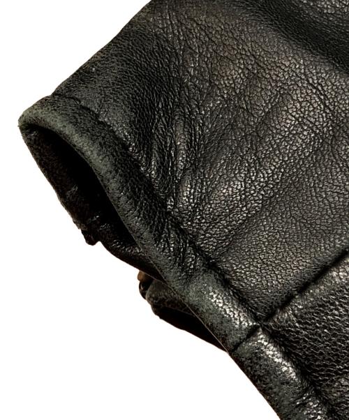 JTP LEATHER（ジェイティーピーレザー）JTP LEATHER (ジェイティーピーレザー) フーデッドレザージャケット ブラック サイズ:Mの古着・服飾アイテム
