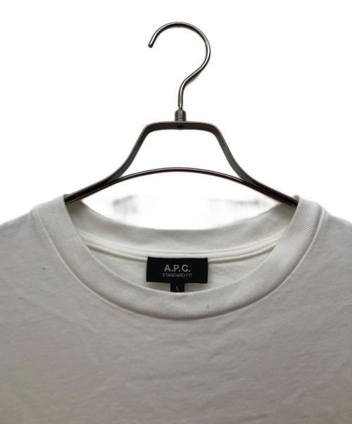 A.P.C.（アーペーセー）A.P.C. (アーペーセー) ロゴ刺繍半袖Tシャツ ホワイト サイズ:Lの古着・服飾アイテム