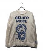 GELATO PIQUE HOMME×ドラえもんジェラートピケ オム×ドラエモン）の古着「ベビモコジャガードプルオーバー」｜ホワイト