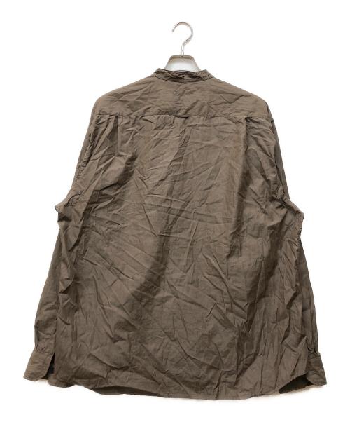 SOPHNET.（ソフネット）SOPHNET. (ソフネット) BAND COLLAR SHIRT ブラウン サイズ:XLの古着・服飾アイテム