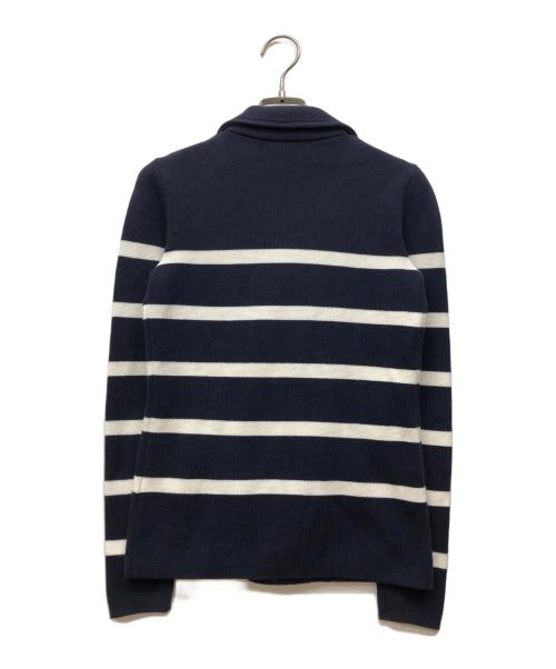LAUREN RALPH LAUREN（ローレン ラルフ ローレン）LAUREN RALPH LAUREN (ローレン ラルフ ローレン) ニットライダースジャケット ネイビー サイズ:XXSの古着・服飾アイテム