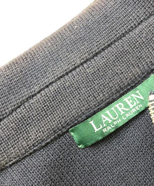 LAUREN RALPH LAUREN（ローレン ラルフ ローレン）LAUREN RALPH LAUREN (ローレン ラルフ ローレン) ニットライダースジャケット ネイビー サイズ:XXSの古着・服飾アイテム