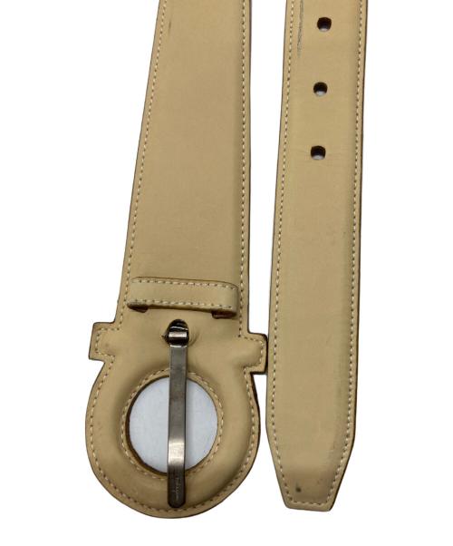 Salvatore Ferragamo（サルヴァトーレ フェラガモ）Salvatore Ferragamo (サルヴァトーレ フェラガモ) ガンチーニレザーバックルベルト ベージュの古着・服飾アイテム