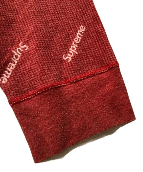 SUPREME（シュプリーム）Supreme (シュプリーム) Hanes (ヘインズ) オールオーバーロゴサーマルカットソー レッド サイズ:XLの古着・服飾アイテム