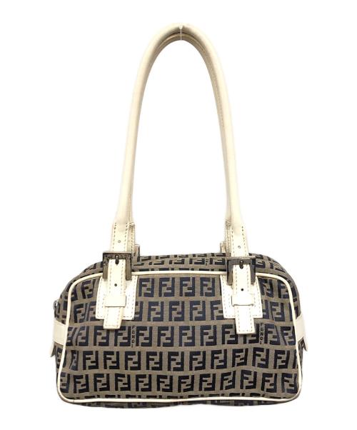 FENDI（フェンディ）FENDI (フェンディ) ハンドバッグ ベージュ・ネイビー・ホワイトの古着・服飾アイテム