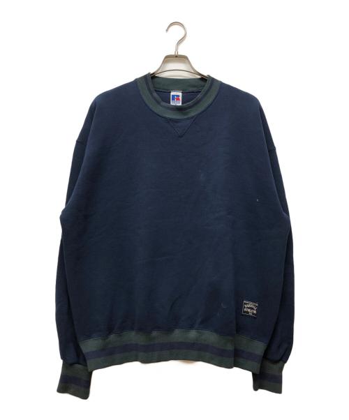 RUSSELL ATHLETIC（ラッセルアスレチック）RUSSELL ATHLETIC (ラッセルアスレチック) 前Vリブラインデザインスウェット ネイビー サイズ:XLの古着・服飾アイテム