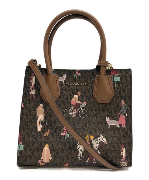 MICHAEL KORS（マイケルコース）MICHAEL KORS (マイケルコース) 2WAYショルダーバッグ ブラウンの古着・服飾アイテム