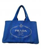 PRADAプラダ）の古着「カナパキャンバストートバッグ」｜ブルー
