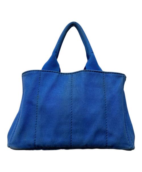 PRADA（プラダ）PRADA (プラダ) カナパキャンバストートバッグ ブルーの古着・服飾アイテム