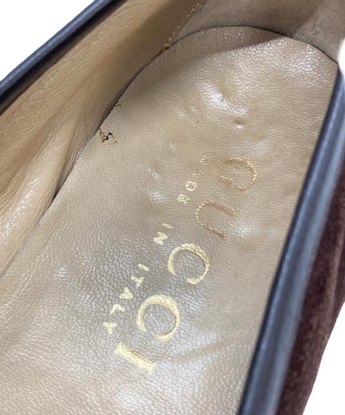 GUCCI（グッチ）GUCCI (グッチ) ホースビットスエードローファー ブラウン サイズ:41 1/2の古着・服飾アイテム
