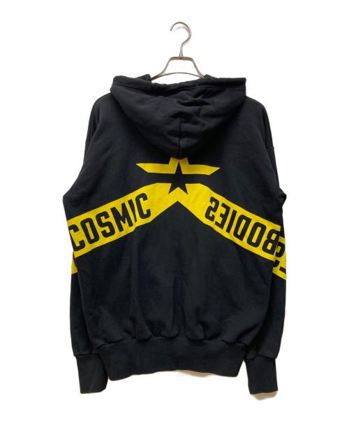 DIESEL（ディーゼル）DIESEL (ディーゼル) アーチロゴバックプリントジップパーカー ブラック サイズ:Sの古着・服飾アイテム