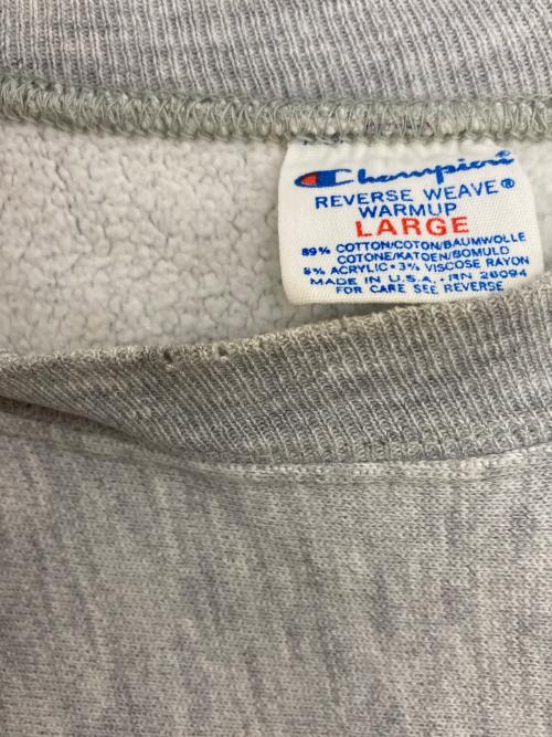 Champion REVERSE WEAV（チャンピオン リバース ウィーブ）Champion REVERSE WEAV (チャンピオン リバース ウィーブ) リバースウィーブスウェット グレー サイズ:Lの古着・服飾アイテム