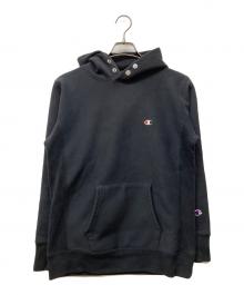 Champion REVERSE WEAVE（チャンピオン リバース ウィーブ）の古着「ストームシェル プルオーバー スウェットパーカー」｜ブラック