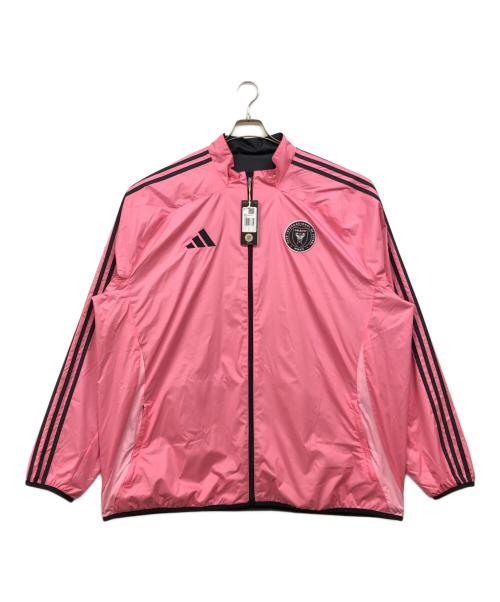 adidas（アディダス）adidas (アディダス) リバーシブルアンセムジャケット ピンク サイズ:3XLの古着・服飾アイテム