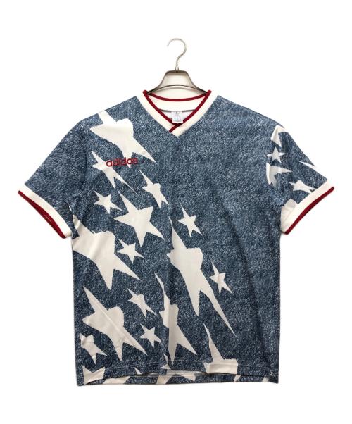 adidas（アディダス）adidas (アディダス) デニム グラフィック ジャージ ベージュ サイズ:3XLの古着・服飾アイテム
