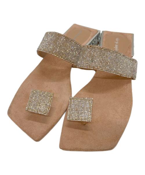 Jeffrey Campbell（ジェフリーキャンベル）Jeffrey Campbell (ジェフリーキャンベル) Alise Embellished Sandal ベージュ サイズ:39の古着・服飾アイテム