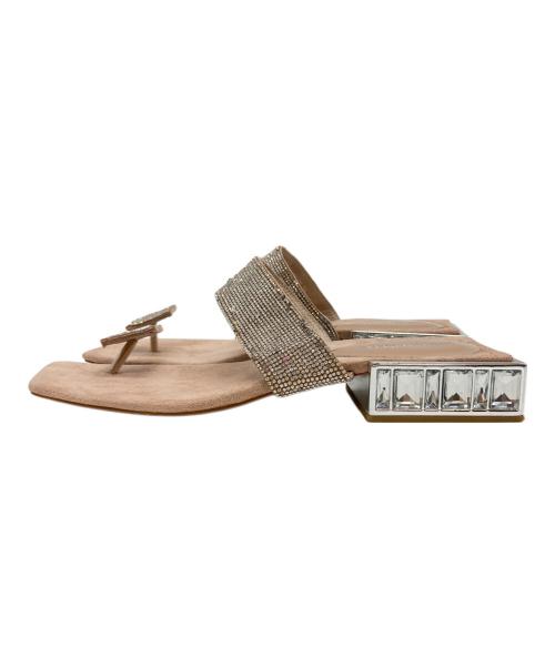 Jeffrey Campbell（ジェフリーキャンベル）Jeffrey Campbell (ジェフリーキャンベル) Alise Embellished Sandal ベージュ サイズ:39の古着・服飾アイテム