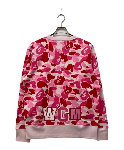 A BATHING APE（アベイシングエイプ）A BATHING APE (アベイシングエイプ) シャーク カモフラージュ柄 スウェット ピンク サイズ:Mの古着・服飾アイテム
