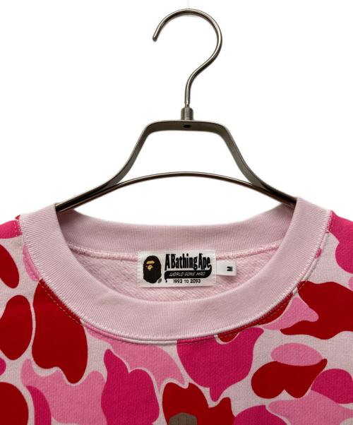 A BATHING APE（アベイシングエイプ）A BATHING APE (アベイシングエイプ) シャーク カモフラージュ柄 スウェット ピンク サイズ:Mの古着・服飾アイテム