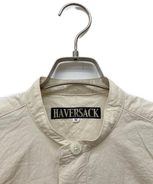 HAVERSACK（ハバーサック）HAVERSACK (ハバーサック) バンドカラーシャツ ベージュ サイズ:Mの古着・服飾アイテム
