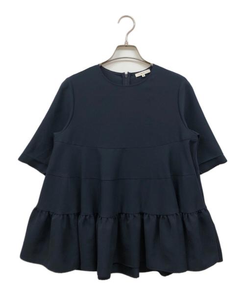 YORI（ヨリ）yori (ヨリ) 半袖ブラウス ネイビー サイズ:36の古着・服飾アイテム