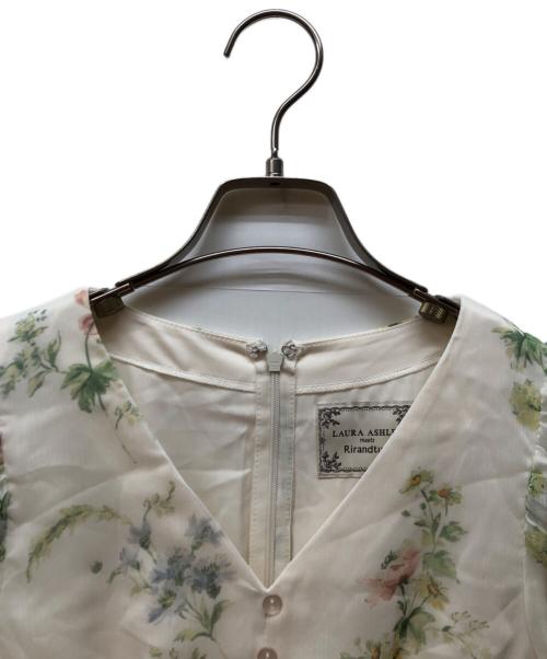LAURA ASHLEY（ローラ アシュレイ）LAURA ASHLEY (ローラ アシュレイ) Rirandture (リランドチュール) シアーラッフルワンピース アイボリー サイズ:1の古着・服飾アイテム