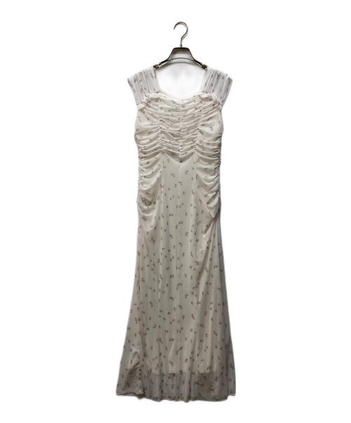 LILLIAN CARAT（リリアンカラット）LILLIAN CARAT (リリアンカラット) リトルフラワーチュールナローワンピース ホワイト サイズ:2の古着・服飾アイテム
