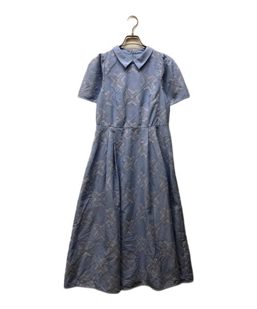 CELFORD（セルフォード）CELFORD (セルフォード) フラワーエンブロイダリーワンピース ブルー サイズ:38 未使用品の古着・服飾アイテム