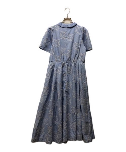 CELFORD（セルフォード）CELFORD (セルフォード) フラワーエンブロイダリーワンピース ブルー サイズ:38 未使用品の古着・服飾アイテム