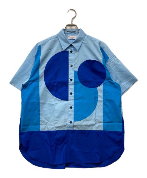 nagonstans（ナゴンスタンス）nagonstans (ナゴンスタンス) dot-motif shirt ブルー サイズ:Mの古着・服飾アイテム