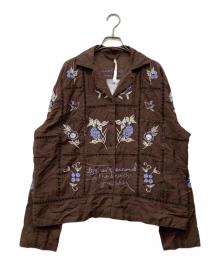TODAYFUL（トゥデイフル）の古着「Embroidery Patchwork Shirts」｜ブラウン