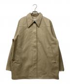 anukeアンヌーク）の古着「Ecoleather Over Jacket」｜ベージュ