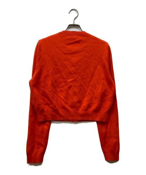 CABAN（キャバン）CABaN (キャバン) コットンカシミヤ クルーネックカーディガン オレンジ サイズ:XSの古着・服飾アイテム